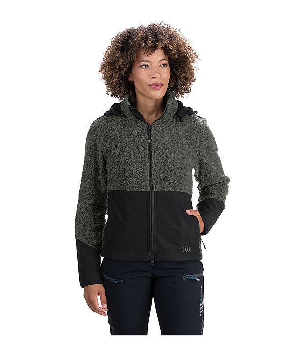 Giacca in pile Sherpa con cappuccio rimovibile