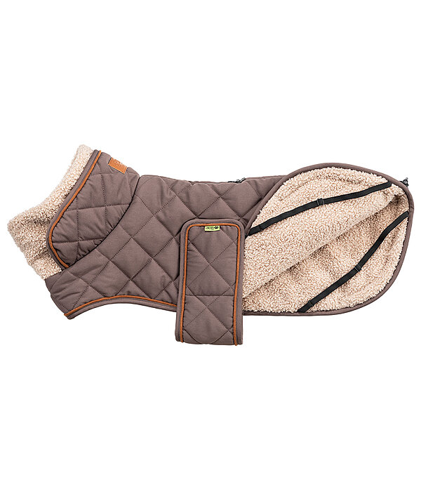 Cappotto trapuntato per cani Holly con pelliccia sintetica