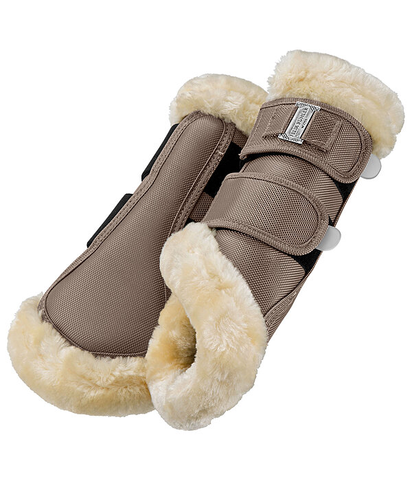 Stinchiere da dressage con pelliccia sintetica Essential, anteriori