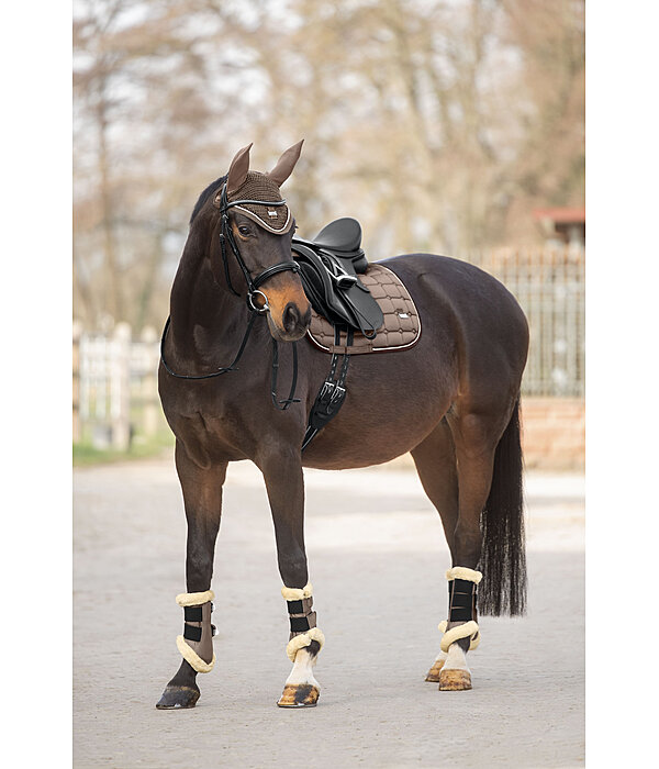 Stinchiere da dressage con pelliccia sintetica Essential, anteriori