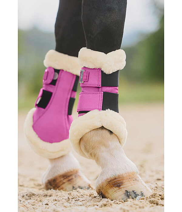 Stinchiere da dressage con pelliccia sintetica Essential, anteriori