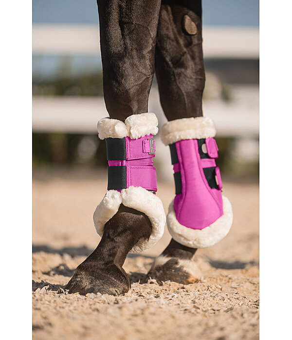 Stinchiere da dressage con pelliccia sintetica Essential, anteriori