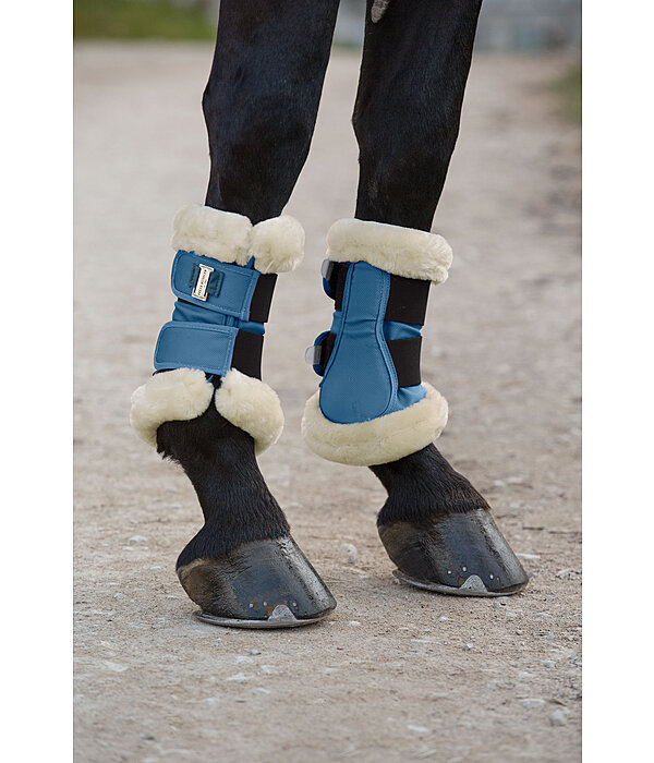 Stinchiere da dressage con pelliccia sintetica Essential, anteriori