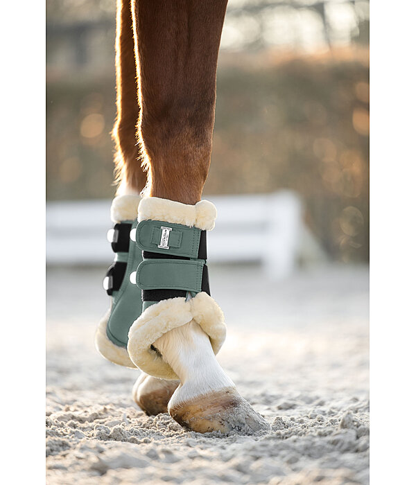 Stinchiere da dressage con pelliccia sintetica Essential, anteriori