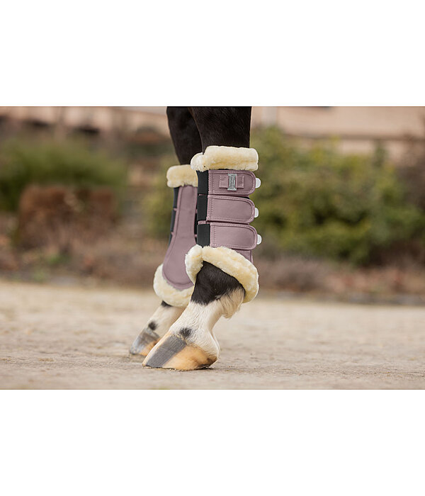 Stinchiere da dressage con pelliccia sintetica Essential, anteriori