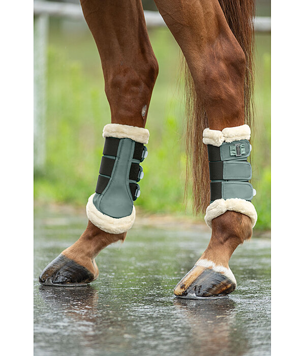 Stinchiere dressage con pelliccia sintetica Essential, posteriori