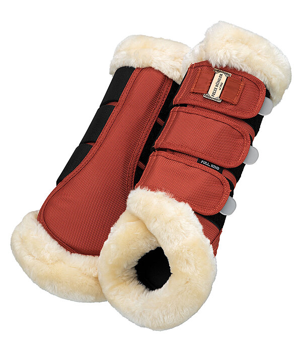 Stinchiere da dressage con pelliccia sintetica Essential, posteriori