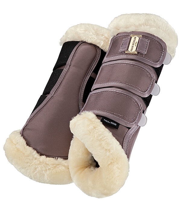 Stinchiere da dressage con pelliccia sintetica Essential, posteriori