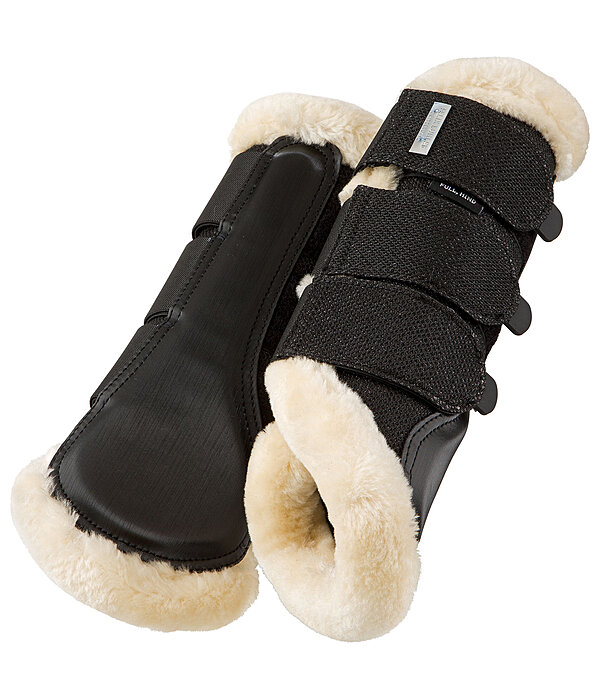 Stinchiere da dressage con pelliccia sintetica Sparkle, posteriori