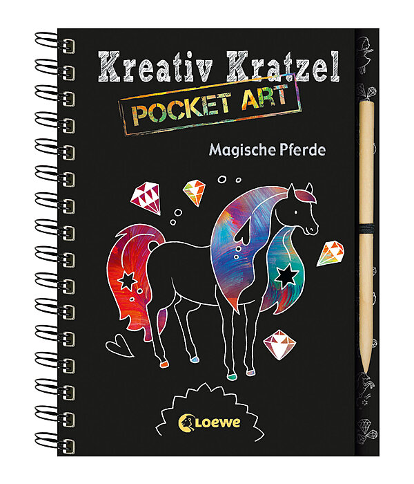 Scratch Book creativo per pocket art - magici cavalli