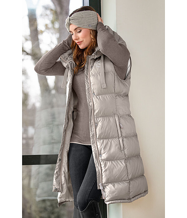 Gilet lungo con cappuccio Clara