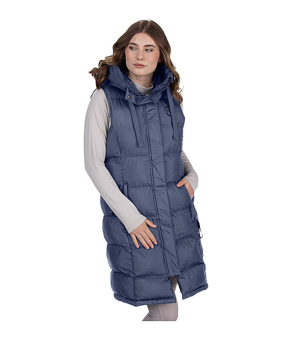 Gilet lungo con cappuccio Clara