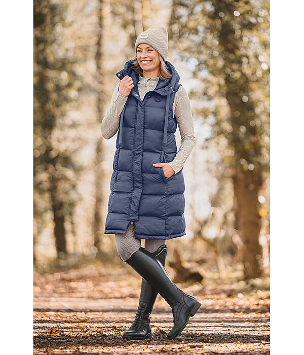 Gilet lungo con cappuccio Clara