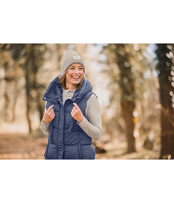 Gilet lungo con cappuccio Clara