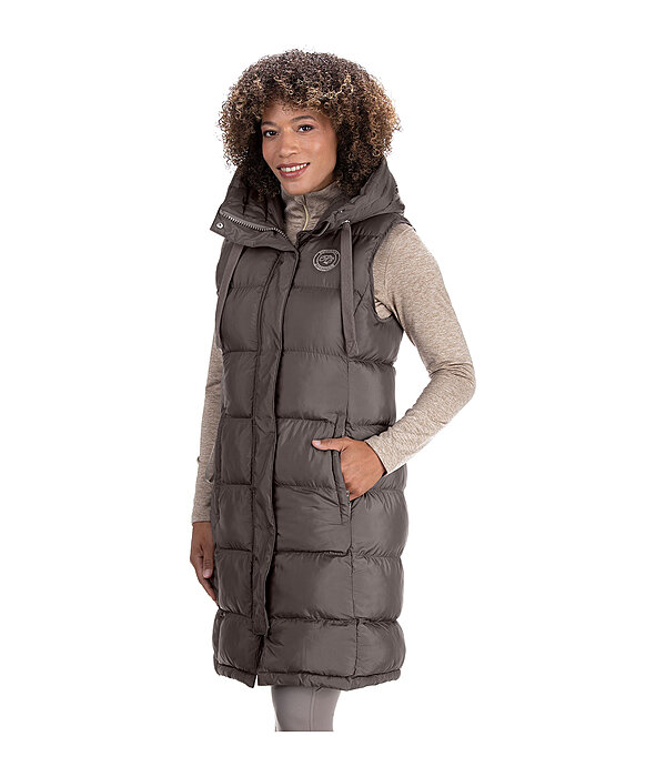 Gilet lungo con cappuccio Clara