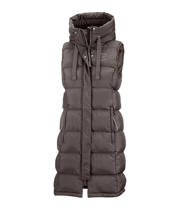 Gilet lungo con cappuccio Clara