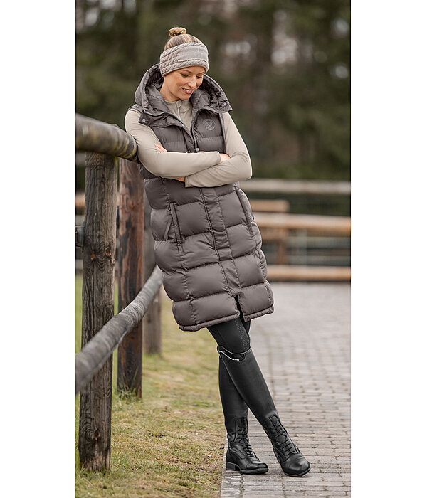 Gilet lungo con cappuccio Clara