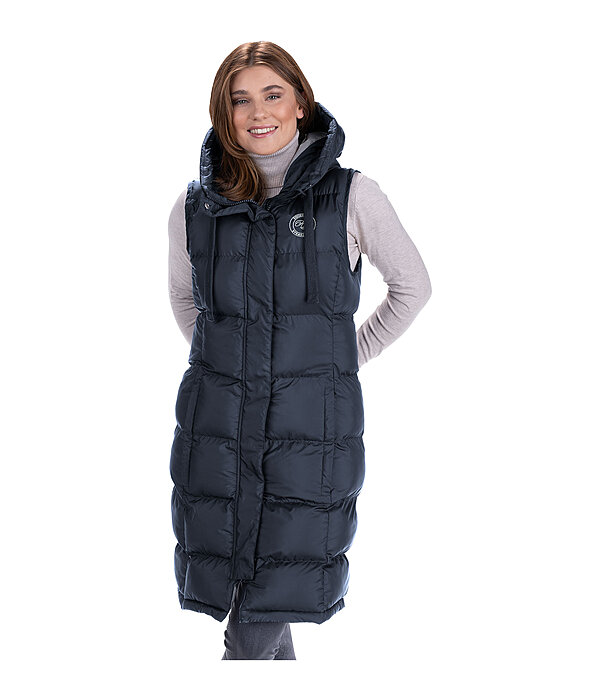 Gilet lungo con cappuccio Clara