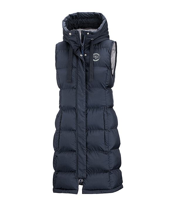 Gilet lungo con cappuccio Clara