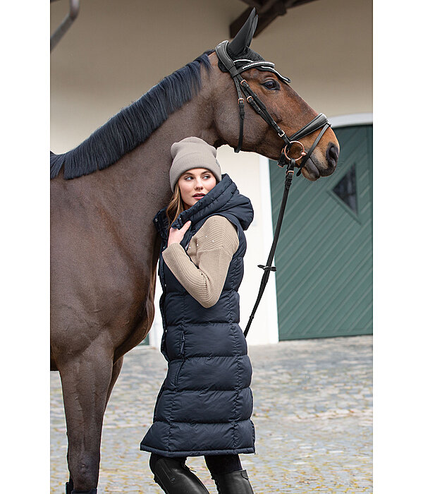 Gilet lungo con cappuccio Clara