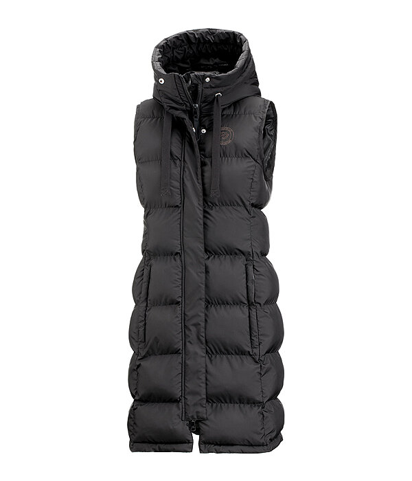 Gilet lungo con cappuccio Clara