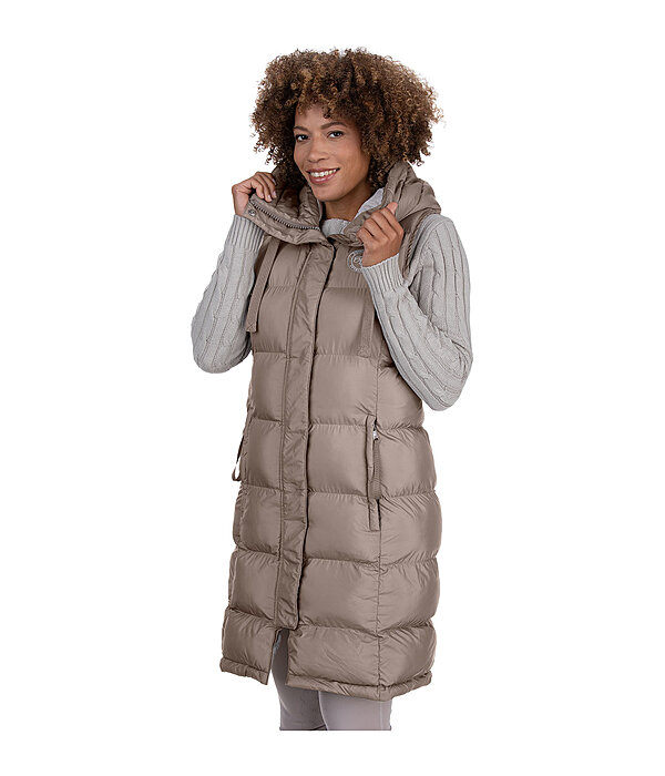 Gilet lungo con cappuccio Clara