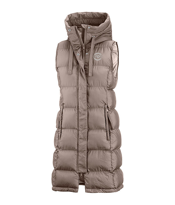 Gilet lungo con cappuccio Clara