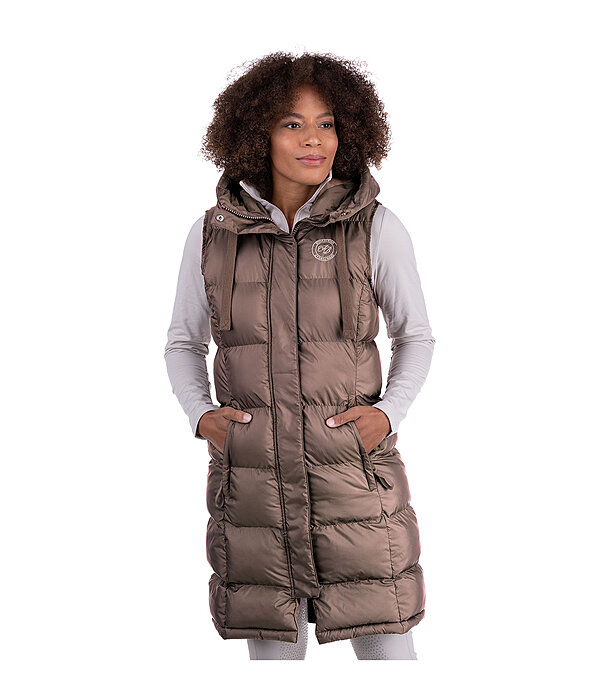 Gilet lungo con cappuccio Clara