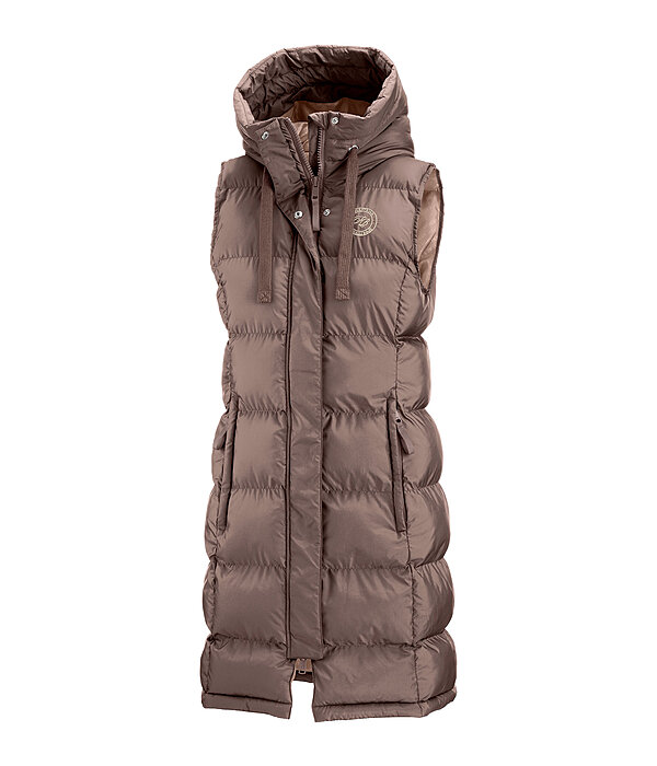 Gilet lungo con cappuccio Clara