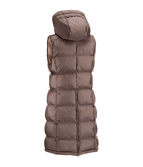 Gilet lungo con cappuccio Clara