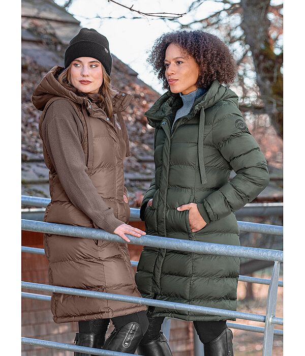Gilet lungo con cappuccio Clara