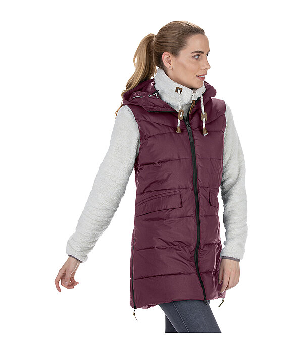 Gilet lungo con cappuccio Akene