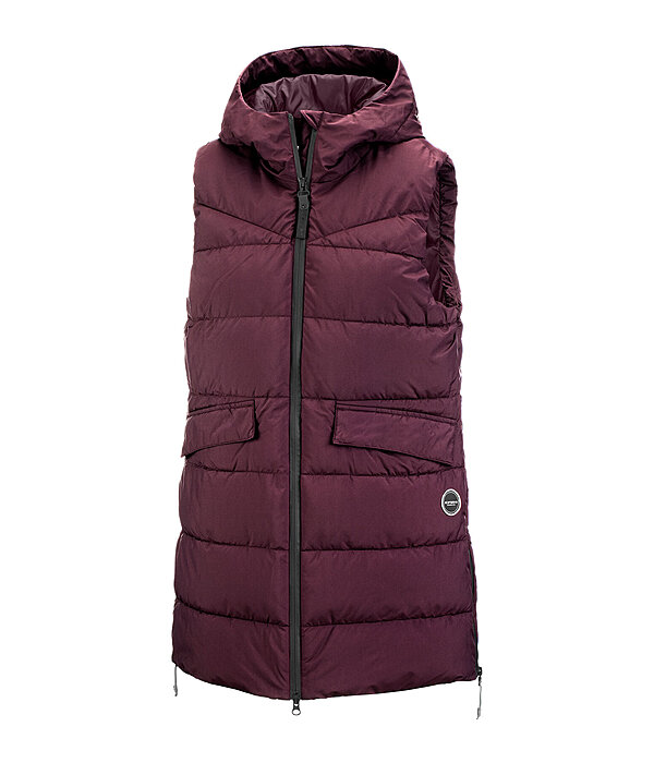 Gilet lungo con cappuccio Akene