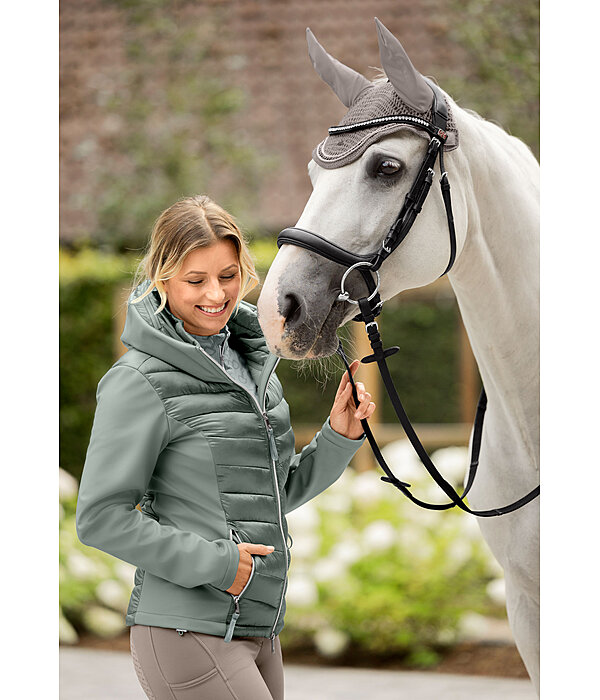 Giacca da equitazione combinata softshell con cappuccio Cora