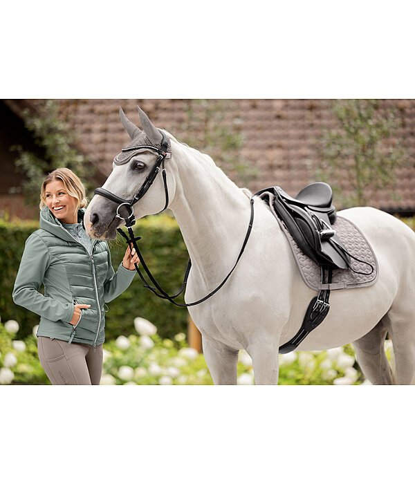 Giacca da equitazione combinata softshell con cappuccio Cora