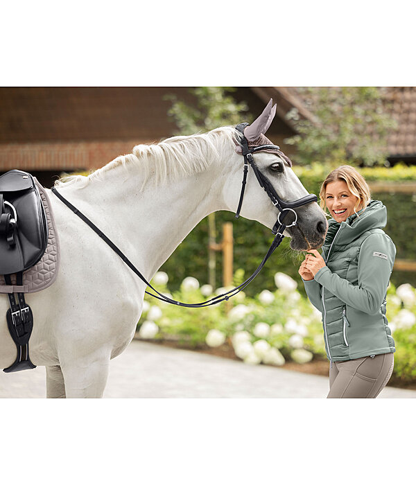 Giacca da equitazione combinata softshell con cappuccio Cora