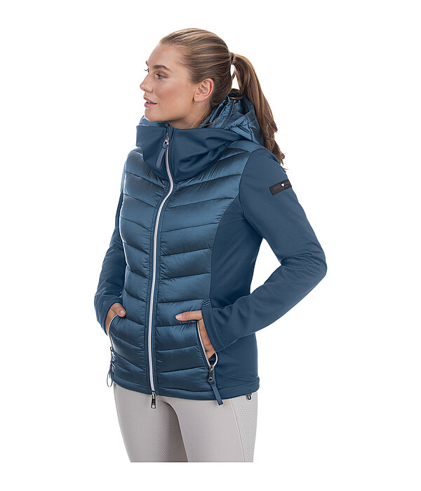 Giacca da equitazione combinata softshell con cappuccio Cora