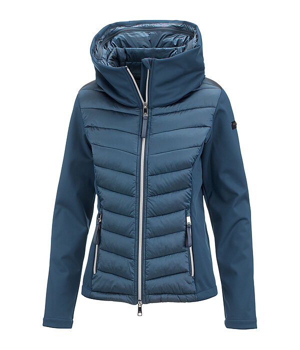 Giacca da equitazione combinata softshell con cappuccio Cora