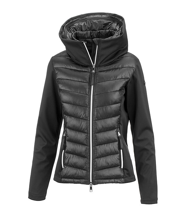 Giacca da equitazione combinata softshell con cappuccio Cora