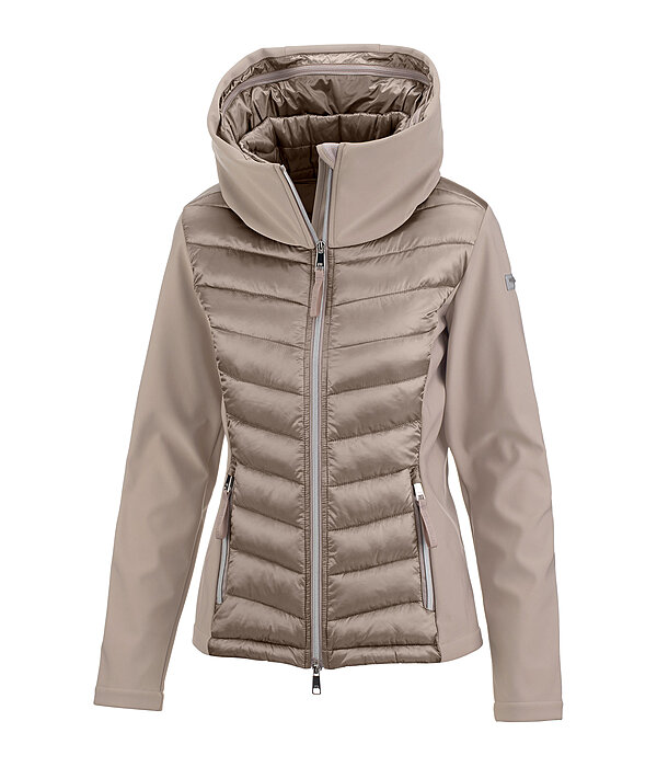 Giacca da equitazione combinata softshell con cappuccio Cora