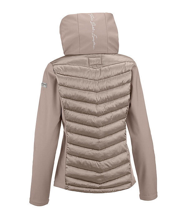 Giacca da equitazione combinata softshell con cappuccio Cora