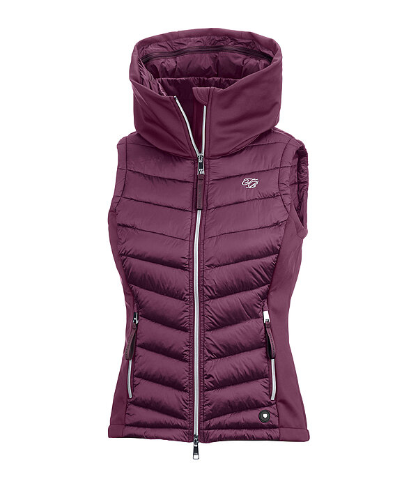 Gilet da equitazione combinato softshell con cappuccio Zoey