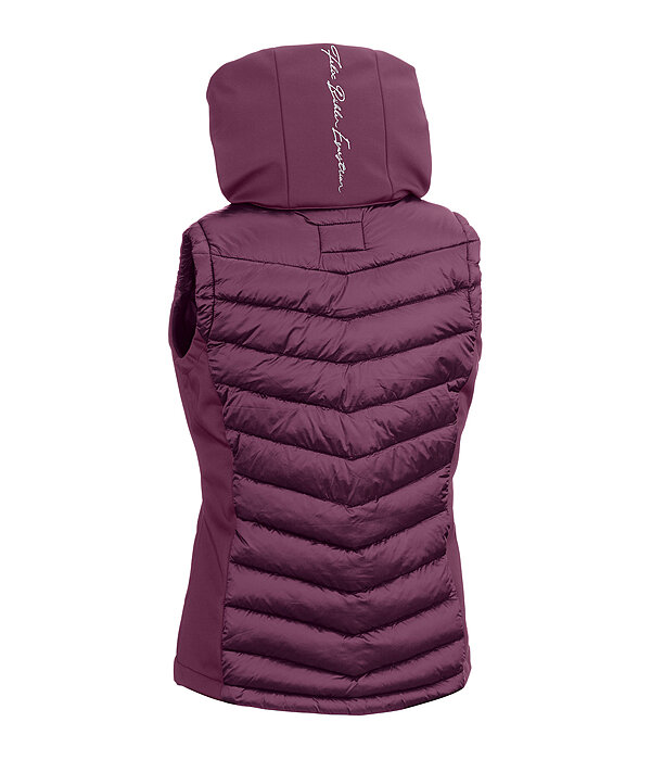 Gilet da equitazione combinato softshell con cappuccio Zoey