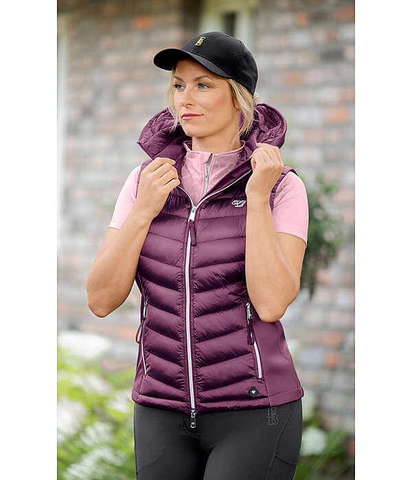 Gilet da equitazione combinato softshell con cappuccio Zoey