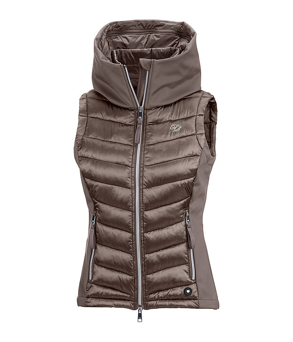Gilet da equitazione combinato softshell con cappuccio Zoey