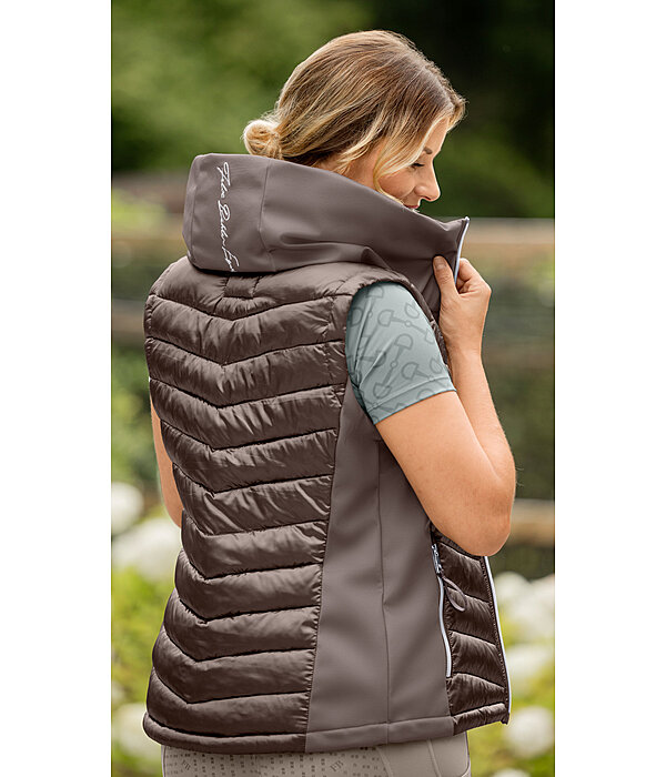 Gilet da equitazione combinato softshell con cappuccio Zoey