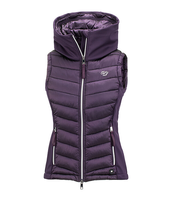 Gilet da equitazione combinato softshell con cappuccio Zoey
