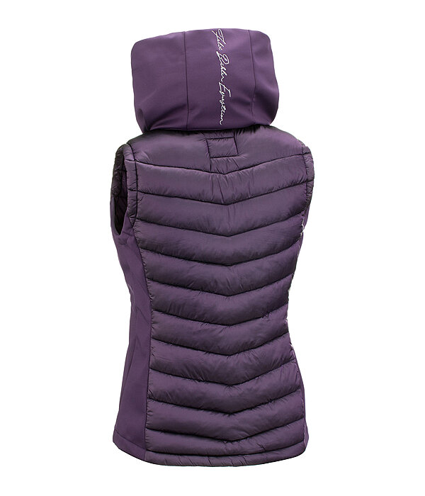 Gilet da equitazione combinato softshell con cappuccio Zoey