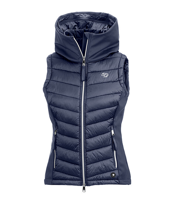 Gilet da equitazione combinato softshell con cappuccio Zoey
