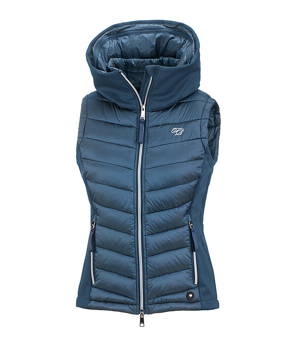 Gilet da equitazione combinato softshell con cappuccio Zoey